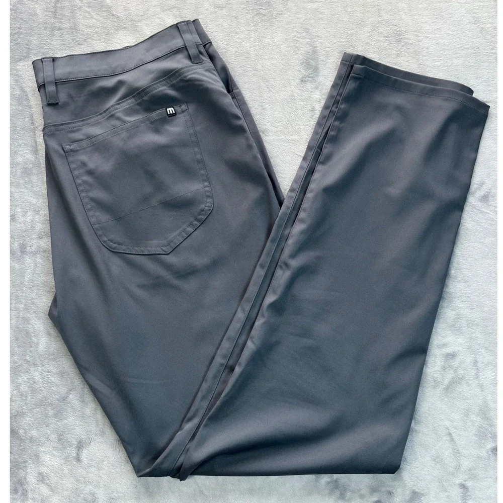 TravisMathew‎ Mens Grey Performance Golf Pants 1MT435 Size 34 Straight Leg